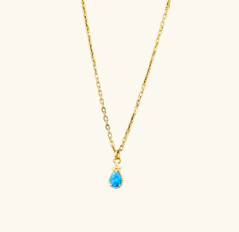 Shop Stylish Jewelry Now And Save Big Blue Opal Drop Necklace