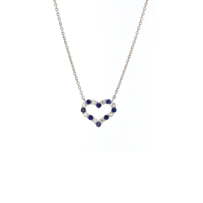 Flash Jewelry Sale – Get Stunning Pieces At Low Prices Blue Sapphire & Diamond Heart Pendant Necklace | M10278829 Flash Jewelry Sale – Get Stunning Pieces At Low Prices Blue Sapphire & Diamond Heart Pendant Necklace | M10278829