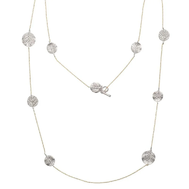 Make Every Moment Shine – Jewelry Discounts Available Botanical Leaf 42" Station Necklace with Diamonds - Silver Make Every Moment Shine – Jewelry Discounts Available Botanical Leaf 42" Station Necklace with Diamonds - Silver