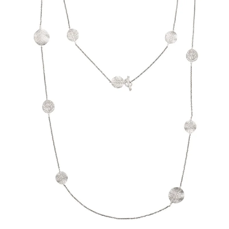 Luxury Jewelry Now At Special Promotional Rates Botanical Leaf 42" Station Necklace with Diamonds - Black Rhodium Luxury Jewelry Now At Special Promotional Rates Botanical Leaf 42" Station Necklace with Diamonds - Black Rhodium