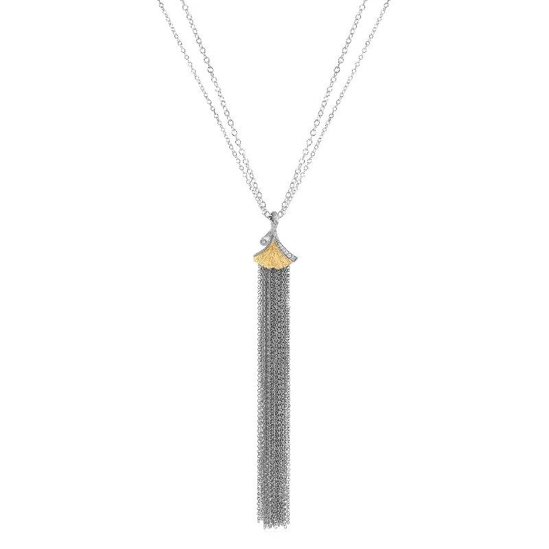 Limited-Time Offer On Elegant Jewelry Pieces Butterfly Ginkgo Tassel Pendant Necklace with Diamonds Limited-Time Offer On Elegant Jewelry Pieces Butterfly Ginkgo Tassel Pendant Necklace with Diamonds