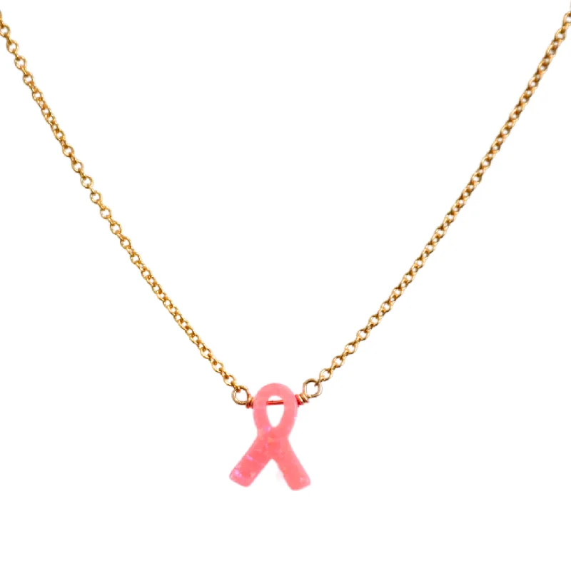 Premium Jewelry At Special Low Prices For A Limited Time bara boheme | Cancer awareness Opal on Gold Filled Chain Necklace