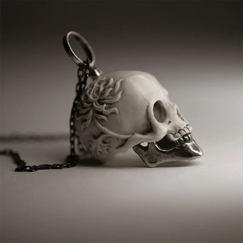 Exclusive Gemstone Jewelry At Special Prices Chrysanthemum Skull pendant