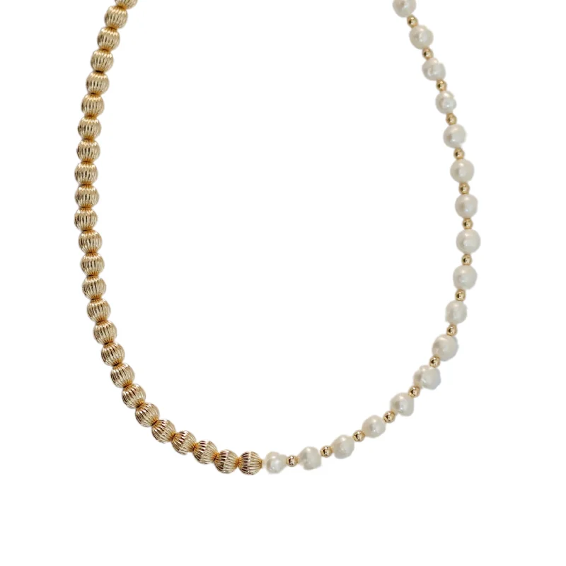 Limited-Time Jewelry Sale – Don't Miss Out On Dazzling Discounts "Classic JULIET" 14k gold-filled & pearl beaded Choker/Necklace