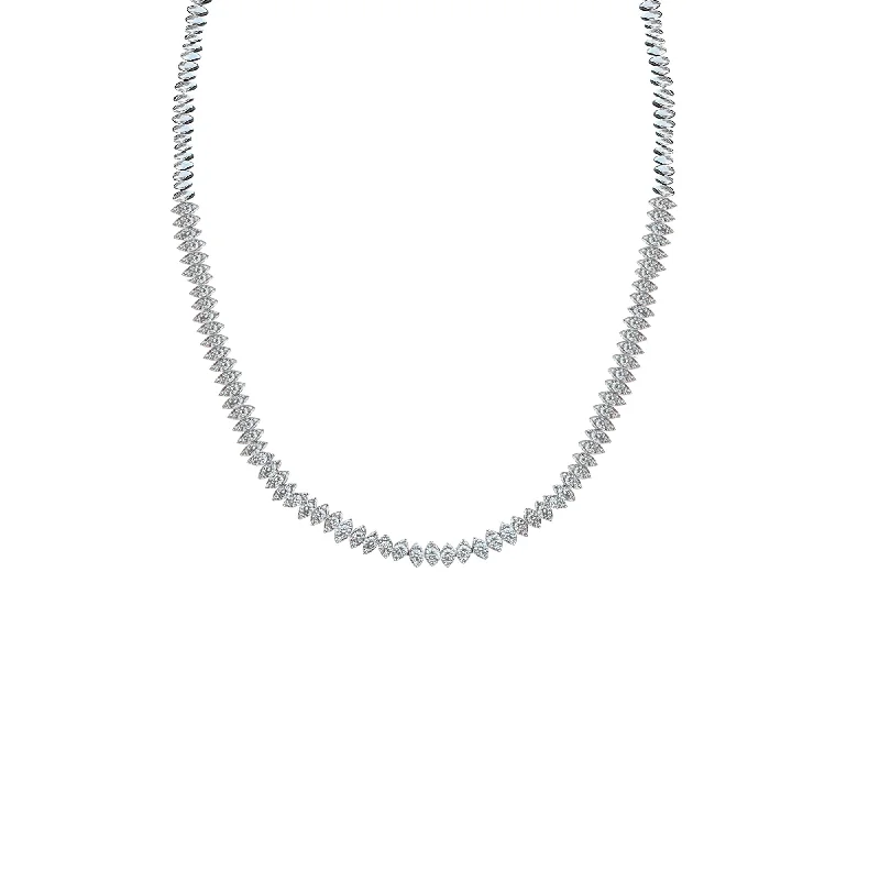 Best Jewelry Sale Prices – Limited-Time Offer 14k White Gold Marquis Necklace 2