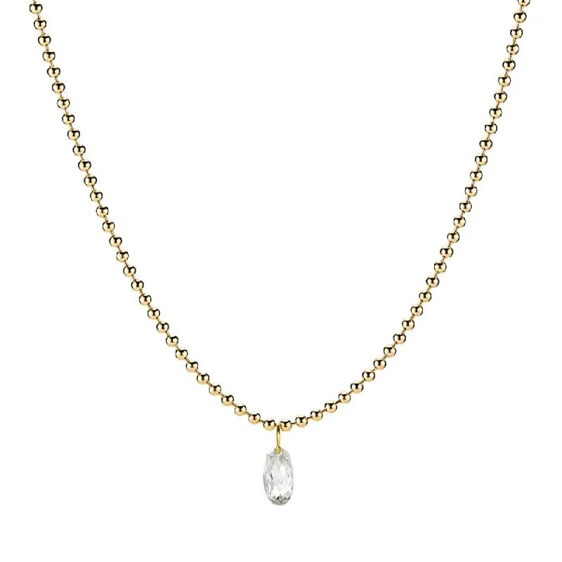 Timeless Beauty, Unbeatable Deals – Jewelry Sale On Raindrop Necklace with Diamond Briolette