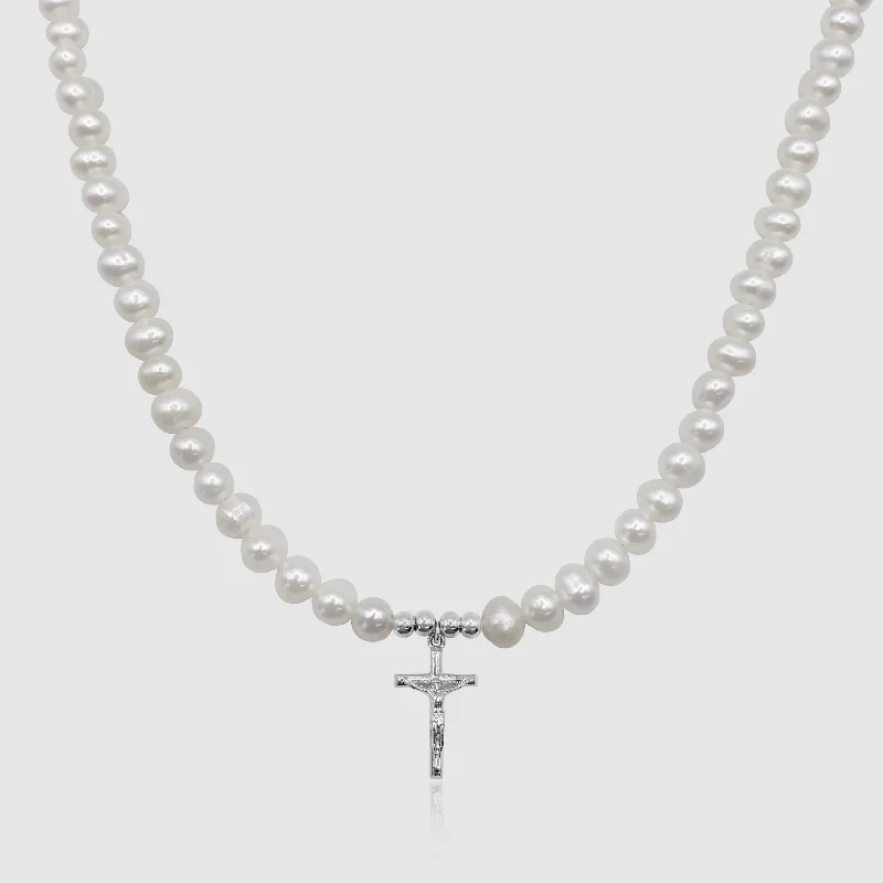 Bestselling Jewelry Now On Sale – Elevate Your Look Crucifix Real Pearl Necklace (Silver) Bestselling Jewelry Now On Sale – Elevate Your Look Crucifix Real Pearl Necklace (Silver)