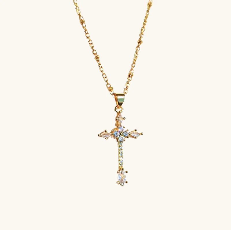 Best Jewelry Sale – Shop Exclusive Designs Now Detailed Crystal Cross Necklace