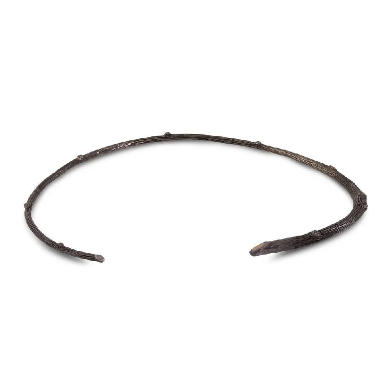 Bohemian-Inspired Jewelry For Free-Spirited Fashion Enchanted Forest Collar w/ Diamonds in Black Rhodium Sterling Silver