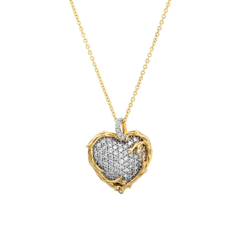 Last Chance To Grab Your Favorite Jewelry At A Discount Enchanted Forest Heart Pendant Necklace with Diamonds