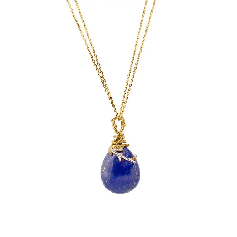 Stunning Jewelry Pieces At The Lowest Prices Ever Enchanted Forest Pendant Necklace with Lapis and Diamonds