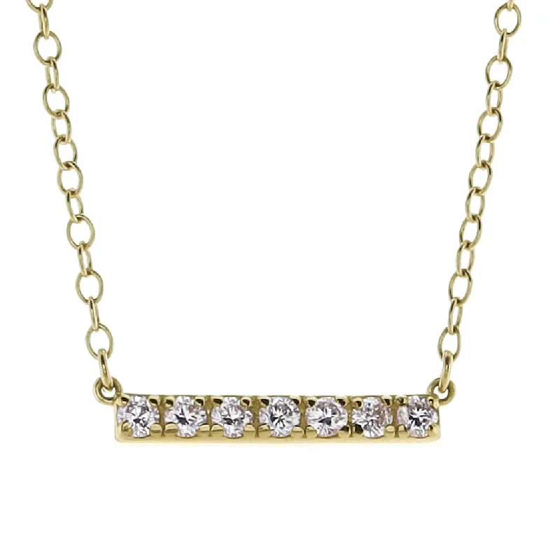 Jewelry Clearance Event – Stock Up Before It's Over enewton couture 14kt Gold and Diamond Significance Bar Necklace - Seven Diamonds