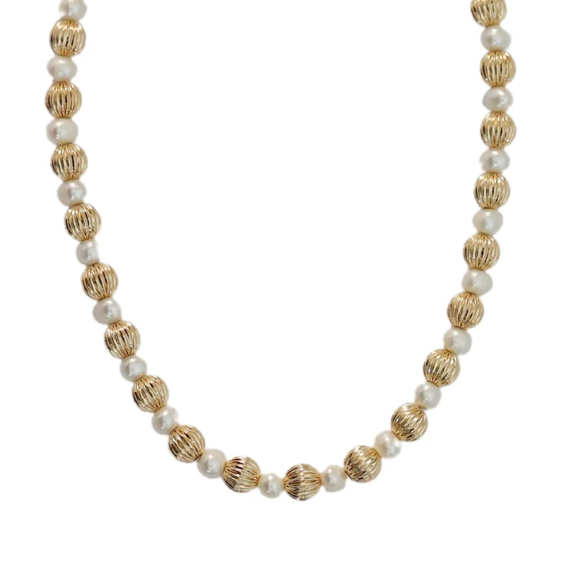 Shine Bright With Our Special Jewelry Promotions "EVELYN" 14k gold-filled & pearl beaded Choker/Necklace