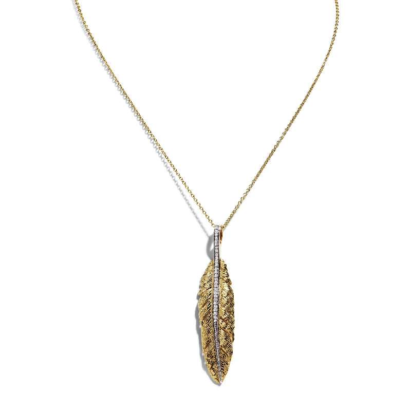 Premium Jewelry Now Available At Special Discounts Feather 52mm Pendant Necklace with Diamonds Premium Jewelry Now Available At Special Discounts Feather 52mm Pendant Necklace with Diamonds