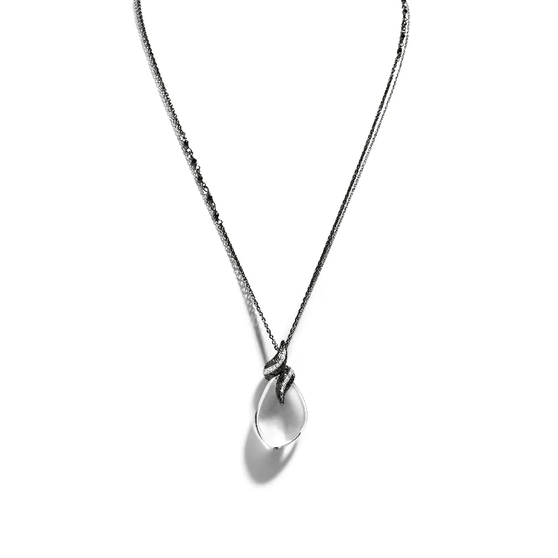 Luxury Meets Affordability – Jewelry Sale Live Now Feather Necklace with Crystal and Diamonds