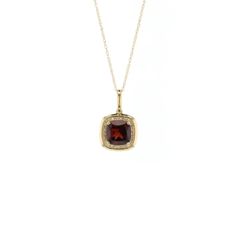 Exclusive Jewelry Offers – Sparkle For Less 18" Garnet & Diamond Pendant Necklace | M10269971