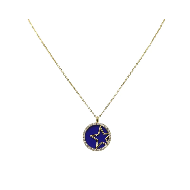 Flash Sale On Exquisite Jewelry – Don't Miss Out Gold and CZ "Midnight Star" Necklace