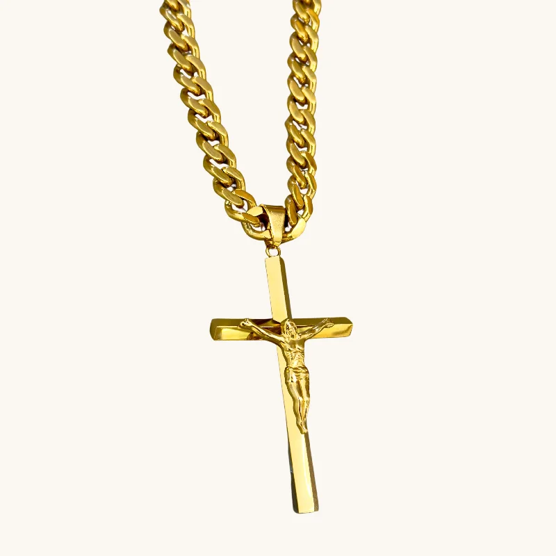 Stunning Jewelry At A Fraction Of The Price Gold Gaudy Crucifix Necklace