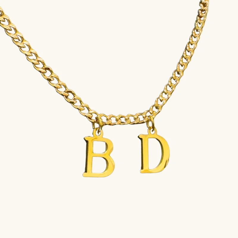 The Perfect Jewelry Piece At The Perfect Discount Gold Men's Multi-Initial Charm Necklace