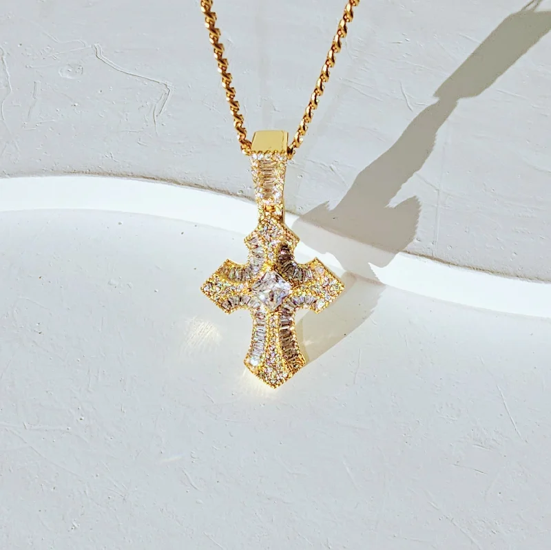 Shine In Style – Shop Jewelry Discounts Today Gold Victorian Crystal Cross Necklace