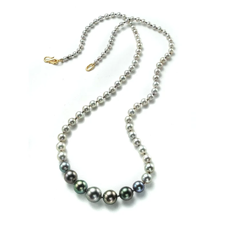 Sparkle For Less – Shop Our Limited-Time Jewelry Deals Graduated Grey Tahitian Pearl Necklace