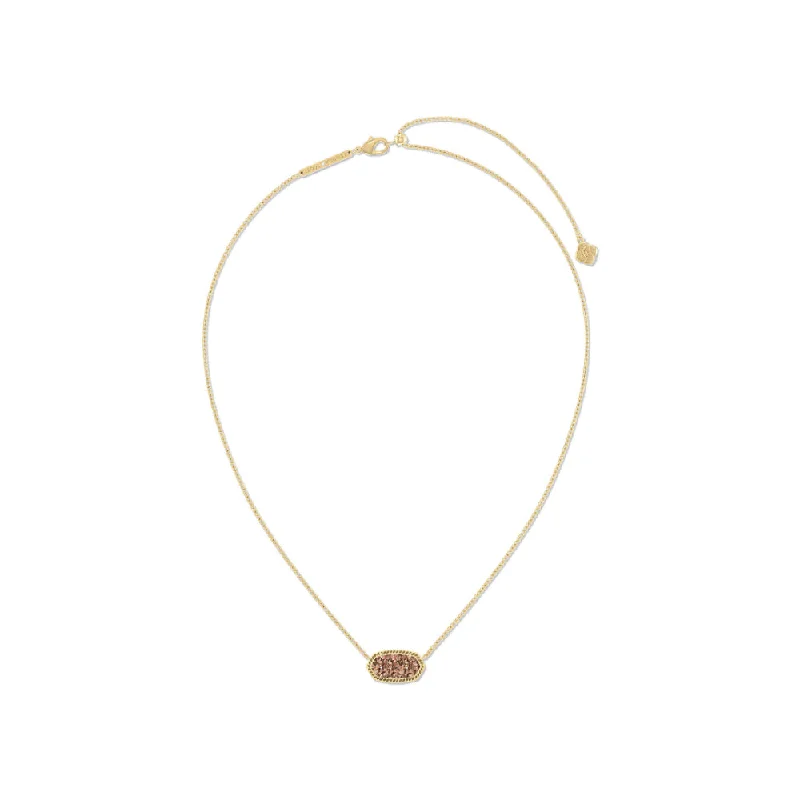 Exclusive Jewelry Sale – Shine For Less Kendra Scott Elisa Gold Pendant Necklace in Spice Drusy