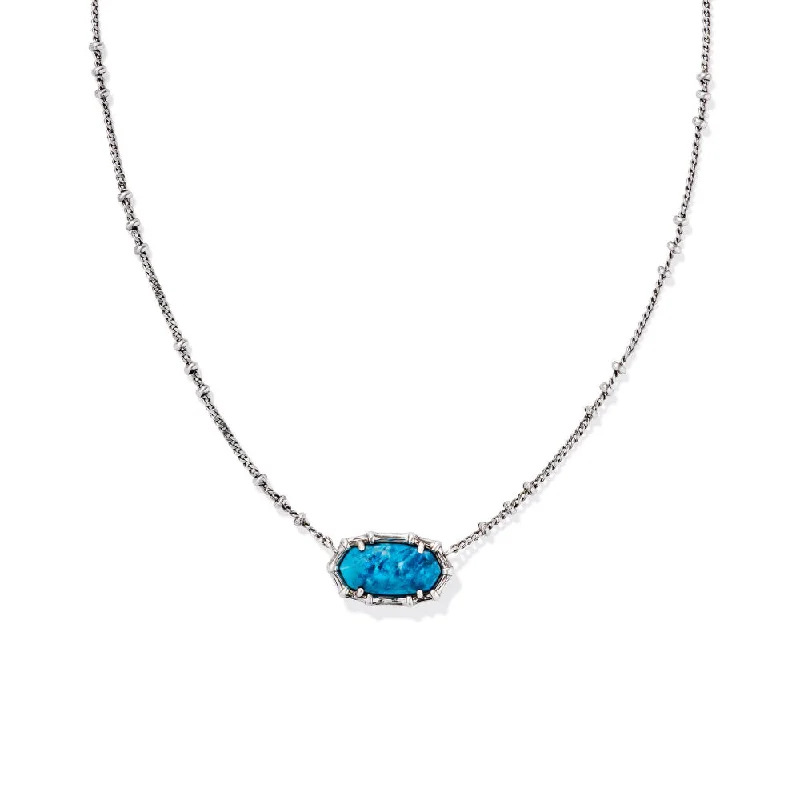 Big Discounts On Elegant Jewelry Collections Kendra Scott Silver Elisa Bamboo Frame Short Pendant Necklace