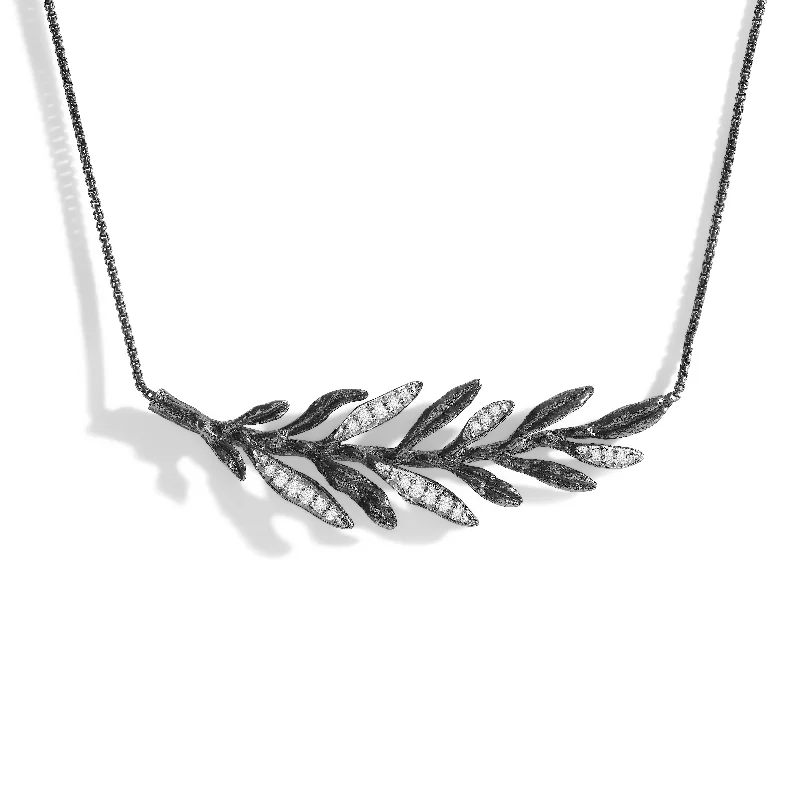 Limited-Time Offer On Elegant Jewelry Pieces Laurel Leaf Necklace with Diamonds