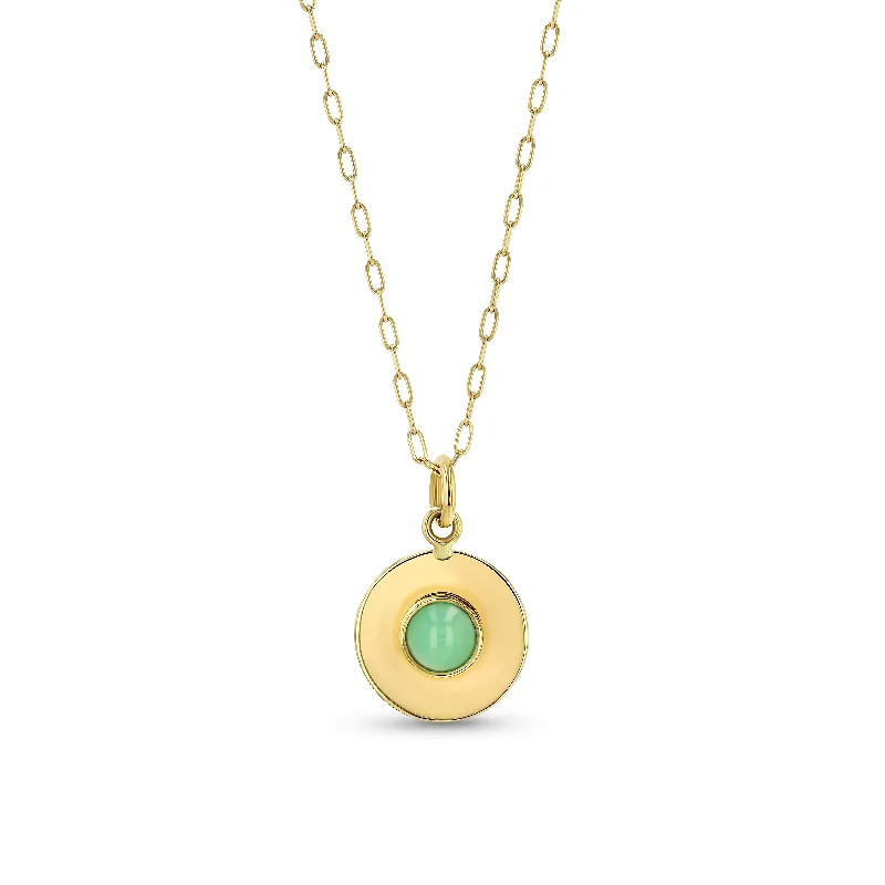 Bestselling Jewelry Now On Sale – Elevate Your Look Light Disc Necklace - Chyrsoprase