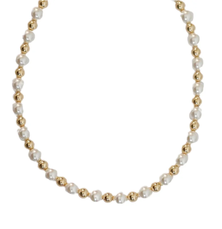 Bohemian-Inspired Jewelry For Free-Spirited Fashion "LOLA" 14k gold-filled & pearl beaded Choker/Necklace