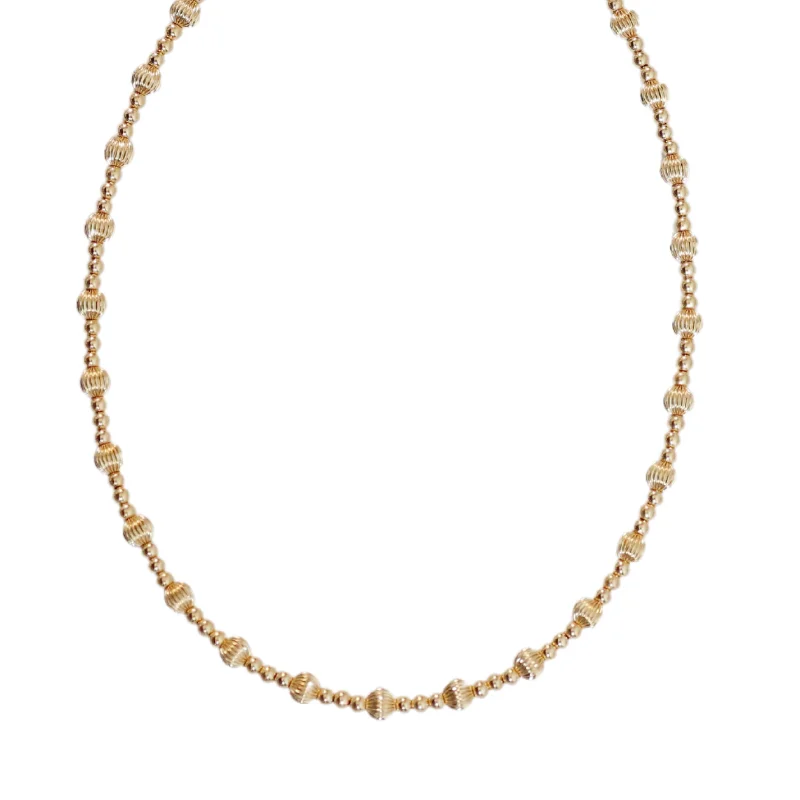 Personalized Engraved Jewelry For Meaningful Gifts "LONDON" 14k gold-filled beaded Choker/Necklace