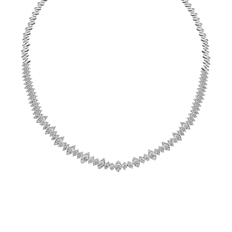 Last Chance To Shop High-End Jewelry At Markdown Prices 14k White Gold Marquis Necklace