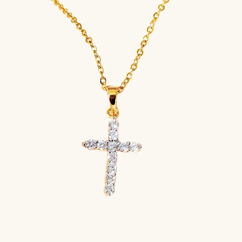 Luxury Meets Affordability – Jewelry Sale Live Now Medium Crystal Cross Necklace