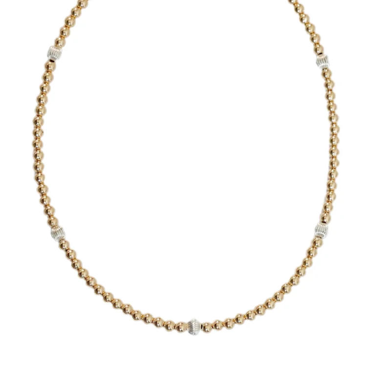 Eco-Friendly Sustainable Jewelry For Conscious Buyers "MEGAN" 14k gold-filled beaded Choker/Necklace