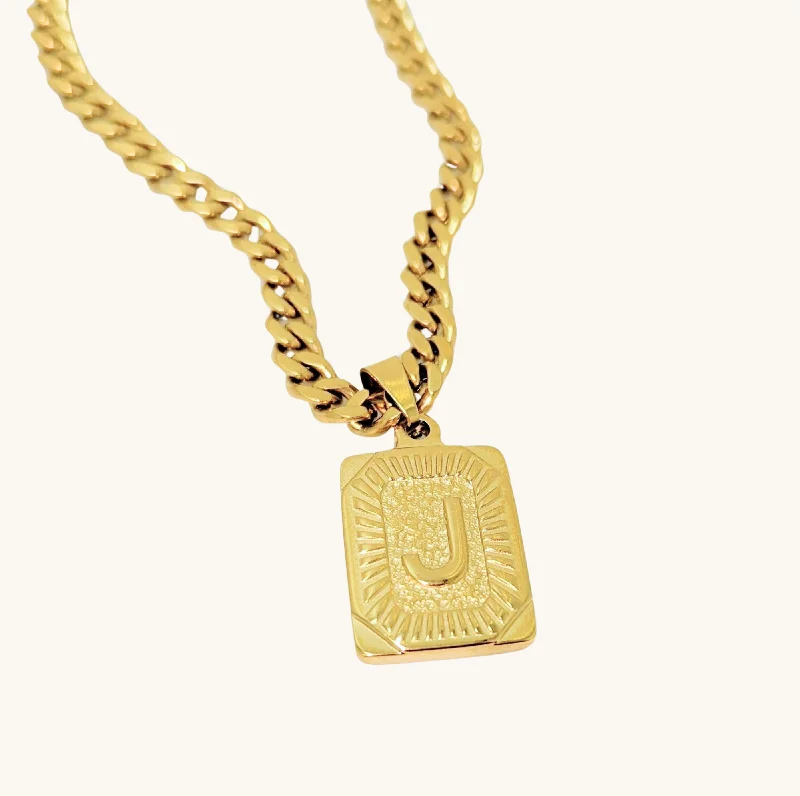 Unlock Unbeatable Jewelry Deals Before They’Re Gone Men's Cuban Chain Initial Necklace