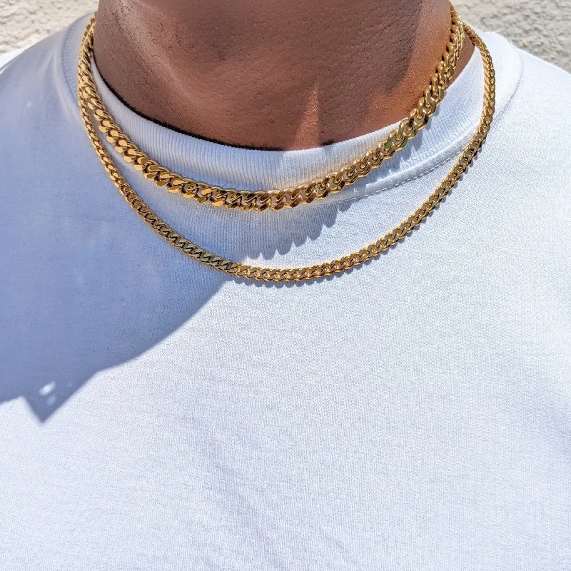 Elevate Your Jewelry Collection With Limited-Time Savings Men's Gold Double Cuban Necklace Sets