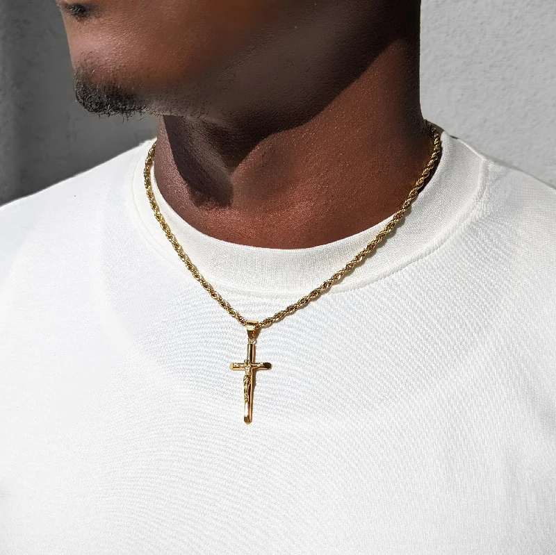 Get The Sparkle You Love At Prices You Adore Men's Gold Crucifix Necklace