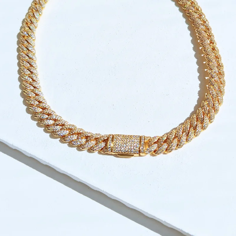 Dazzle In Elegance With Our Biggest Jewelry Sale Men's Gold Diamond Cuban Chain Necklace