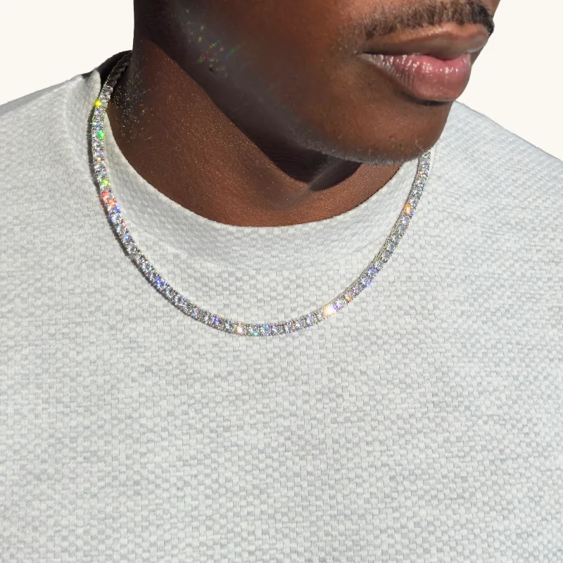 High-End Jewelry, Now More Affordable Than Ever Men's Icy Tennis Necklace