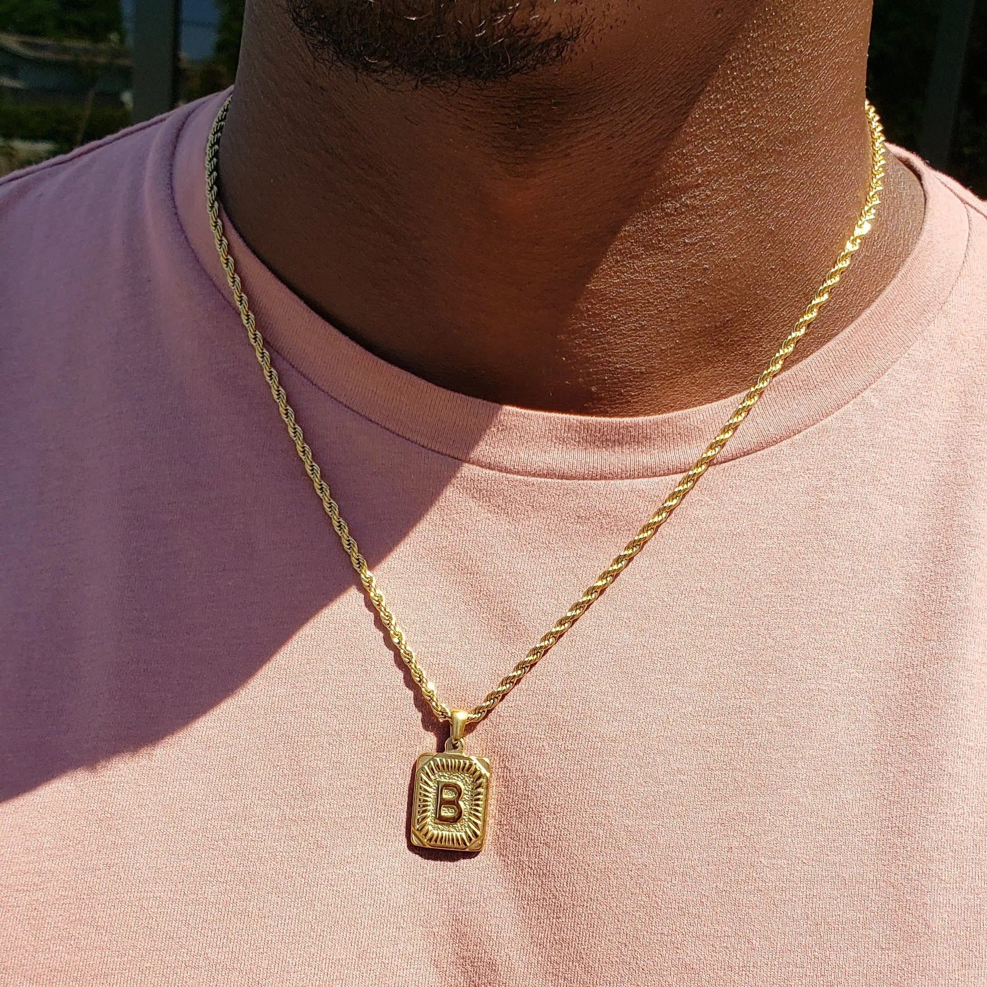 Versatile Layering Jewelry For Effortless Chic Men's Initial Vintage Necklace