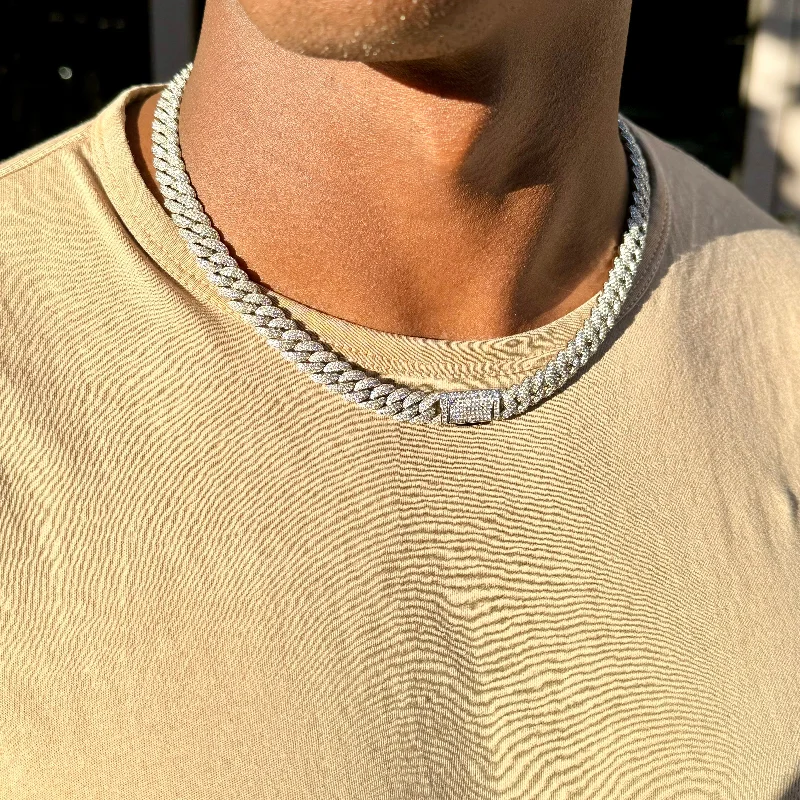 Accessorize For Less – Luxury Jewelry At Affordable Prices Men's Silver Diamond Cuban Chain Necklace