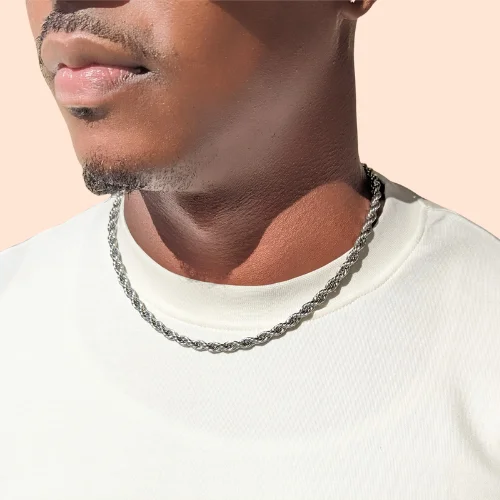 The Jewelry Sale You've Been Waiting For Is Here Men's Silver Rope Chain Necklace