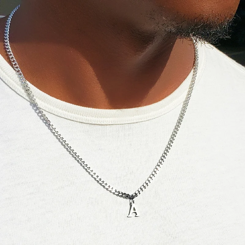 Big Savings On Your Favorite Jewelry Pieces Men's Steel Letter Necklace