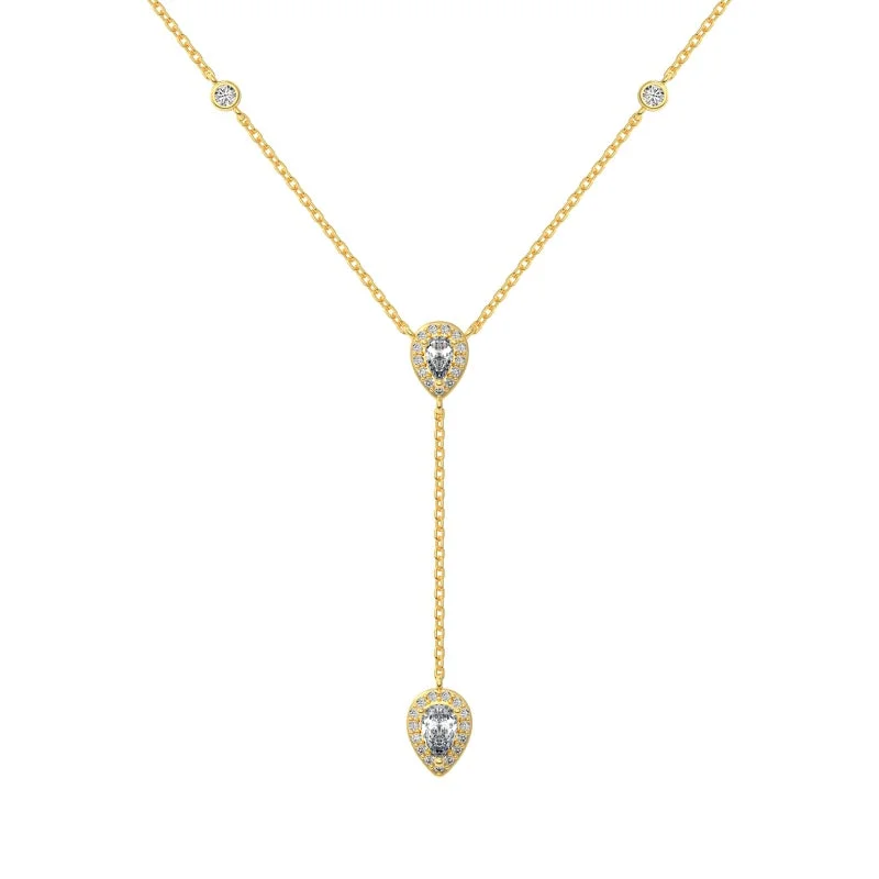 Luxury Meets Affordability – Jewelry Sale Now Live Minimalist Teardrop Lariat Necklace