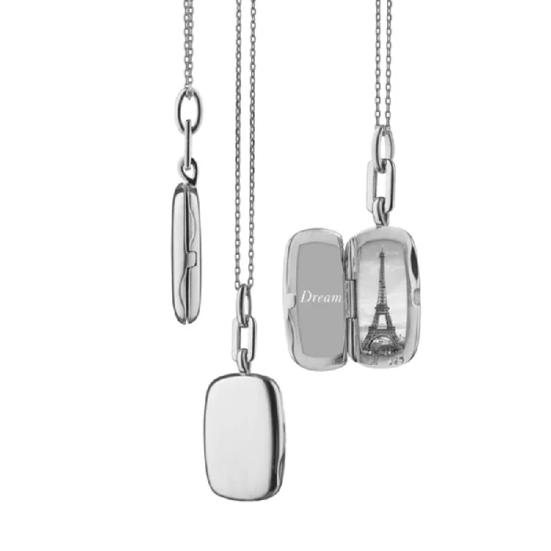 Timeless Elegance Now At Special Discounts Monica Rich Kosann Sterling Silver Rectangle "Dee" Locket
