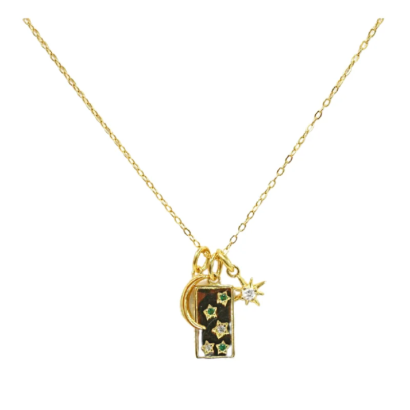 Trending Jewelry Now Available At Exclusive Prices "Moon & Star Tarot" Charm Necklace