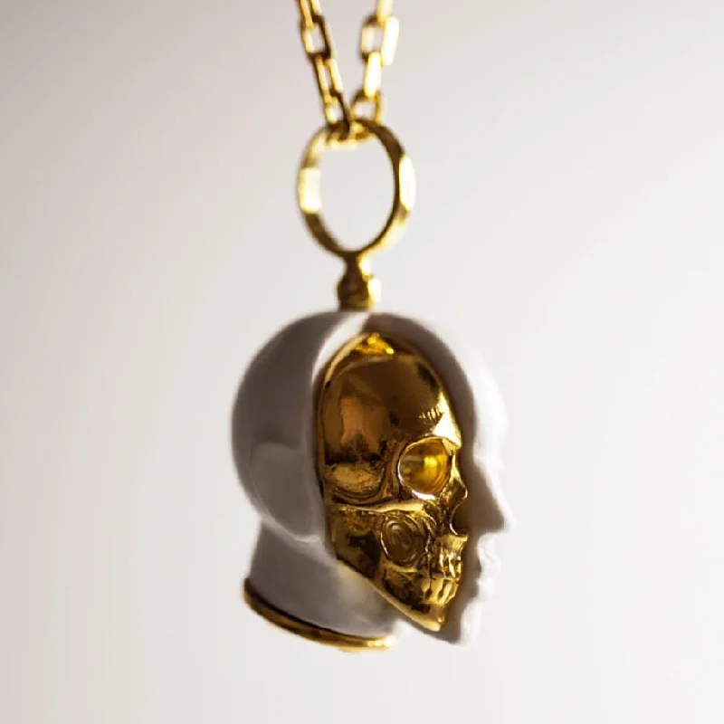 Elegant Necklaces And Bracelets At Limited-Time Offers Oracle Skull pendant - white