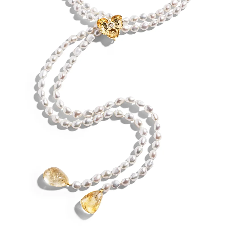 Best Jewelry Sale – Shop Exclusive Designs Now Orchid Lariat Necklace with Pearls, Rutilized Quartz and Diamonds Best Jewelry Sale – Shop Exclusive Designs Now Orchid Lariat Necklace with Pearls, Rutilized Quartz and Diamonds