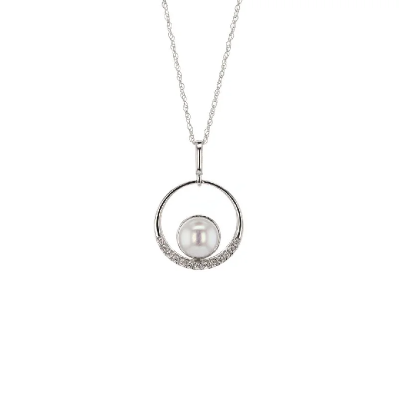 Stunning Statement Jewelry, Unbeatable Discounts Pearl & Diamond Pendant Necklace