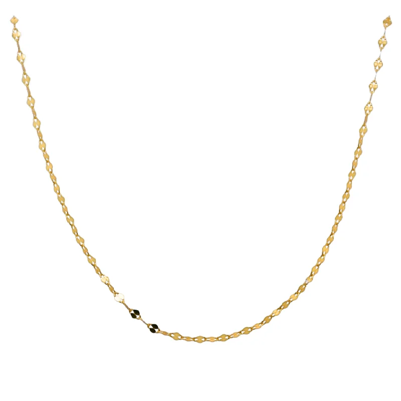 Exclusive Jewelry Sale – Sparkle For Less "PLAIN FLAT" Chain Necklace